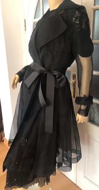 Chaqueta Síntesis Organdí Negra Talla Única