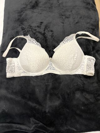 Sujetador blanco encaje push-up