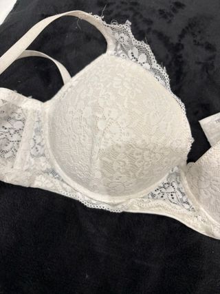 Sujetador blanco encaje push-up