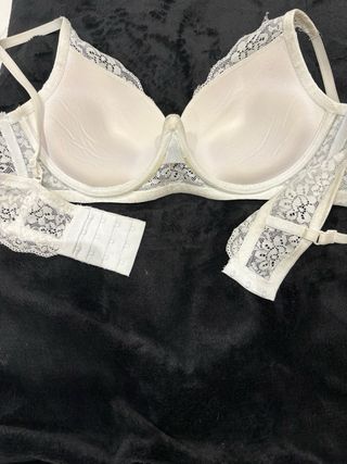 Sujetador blanco encaje push-up