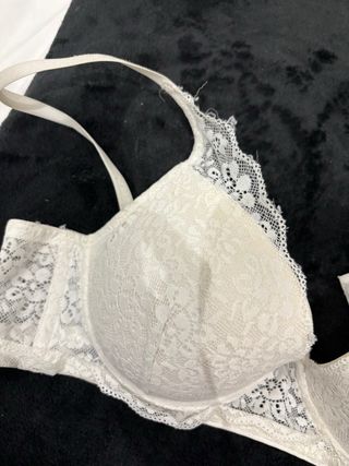 Sujetador blanco encaje push-up