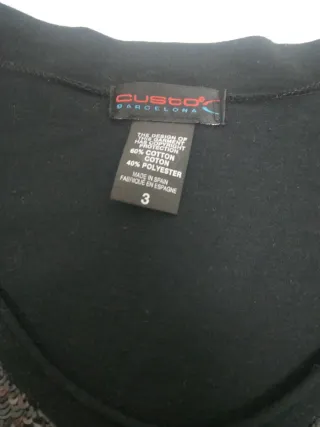 Camiseta negra lentejuelas Bienvenue à Paris