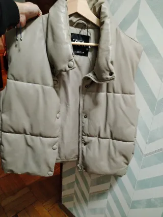 Chaleco Zara Beige Nuevo