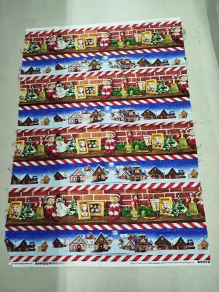 Panel de tela navideño