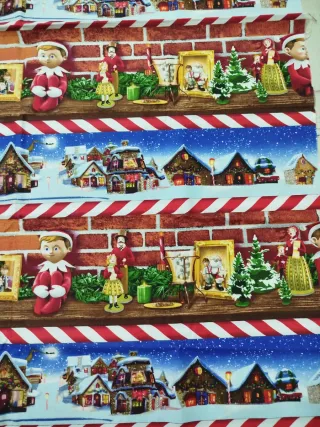 Panel de tela navideño