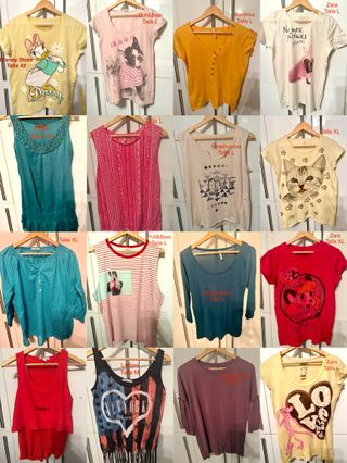 Lote 16 camisetas de mujer