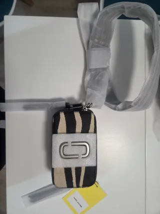 Borsa Marc Jacobs Snapshot zebrata con retro rosso