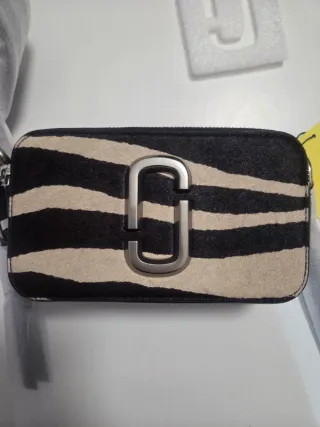 Borsa Marc Jacobs Snapshot zebrata con retro rosso