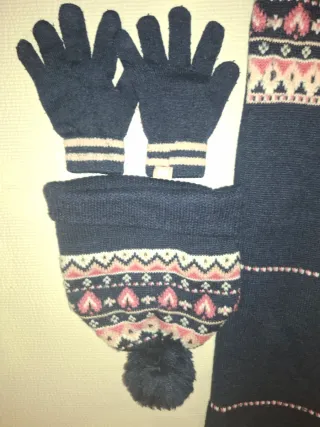 Conjunto Gorro, Bufanda y Guantes Invierno
