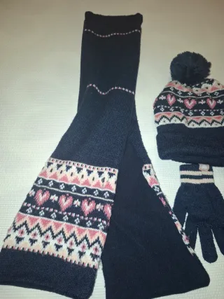 Conjunto Gorro, Bufanda y Guantes Invierno