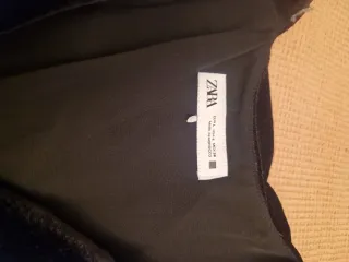 Vestido Zara Negro Brillante