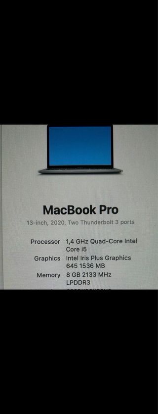 MacBook Pro 2020 Plata
