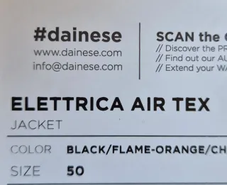 Chaqueta Dainese Moto Talla M Naranja/Gris