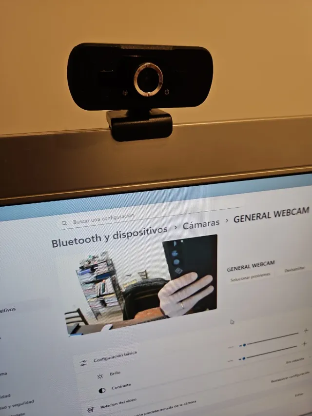 Webcam Cámara Web Negra para Ordenador