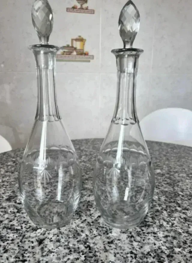 Servitori di vino in cristallo di Bohemia - nuovi