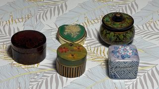 Lote 5 cajitas pastilleros vintage