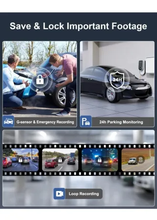 Cámara Coche 5GHz WiFi & GPS, 4K+1080P, 2.5K+Dual.