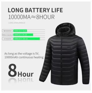 Chaqueta Calefactable 21 Zonas USB Azul