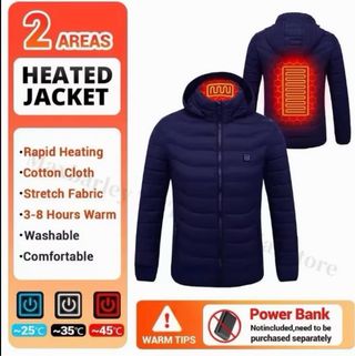 Chaqueta Calefactable 21 Zonas USB Azul
