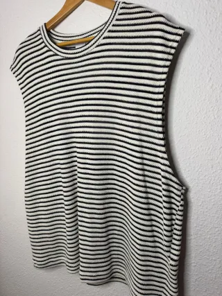 Camiseta sin mangas a rayas