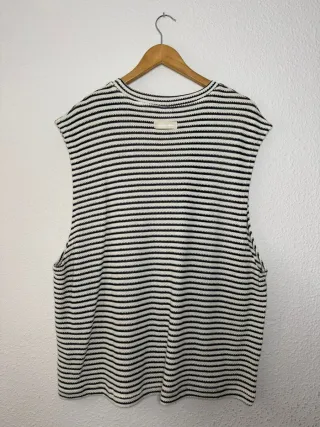 Camiseta sin mangas a rayas