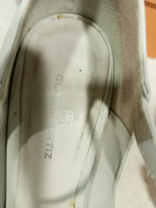 Zapatos tacón blanco roto peep toe