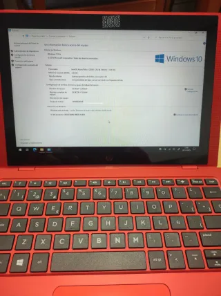 Portátil HP 10'1" Táctil Rojo Seminuevo