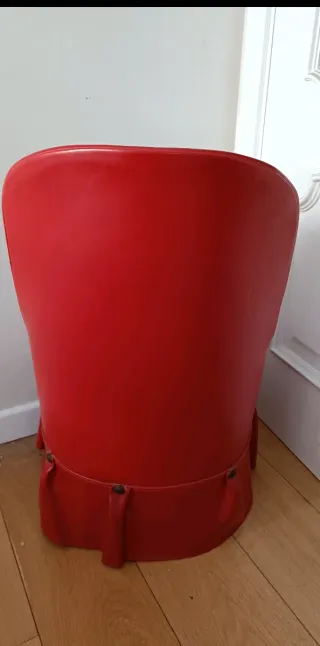 Poltrona scalzino GUARDATODO Vintage Rosso