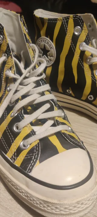 Converse 70hi Vivid Zebra Negro+Sulfur