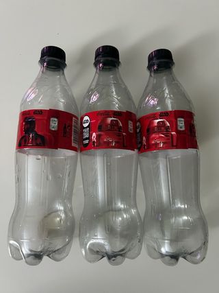 3 bottiglie Coca-Cola Star Wars R2-D2 e Anakin