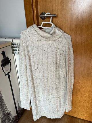 vestido largo de algodón, talla XS, puesto una vez