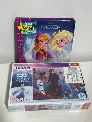 Lote Frozen : libro puzzle y puzzle.