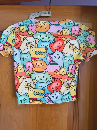 Camiseta Kawaii Estampado Animales Divertidos
