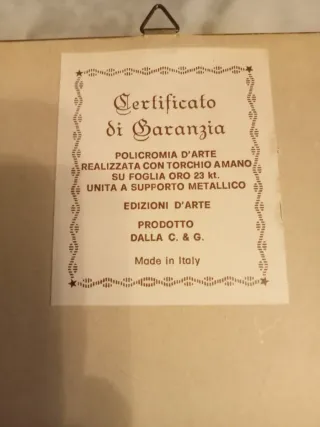 Quadro decorativo oro e rosso