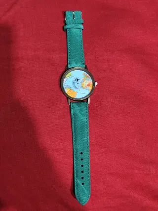Reloj Mapamundi Turquesa