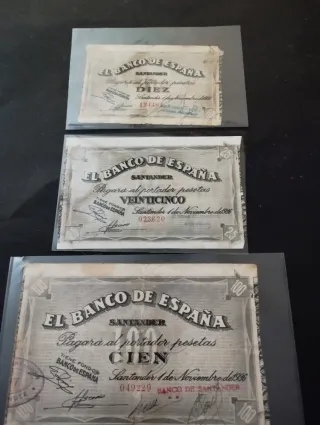 Billetes antiguos El Banco de España