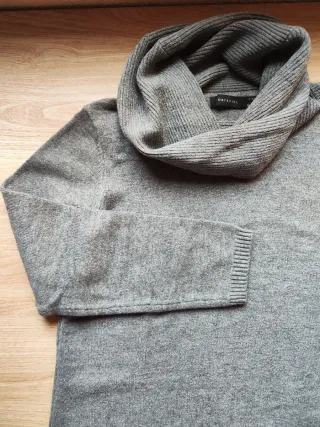 Jersey Cortefiel cuello alto gris Talla L