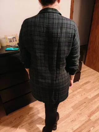 Camisa Zara cuadros bordada flores