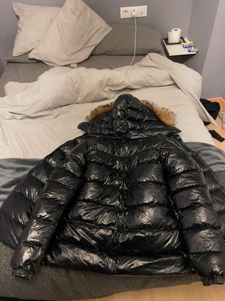 Abrigo Moncler Negro Talla S