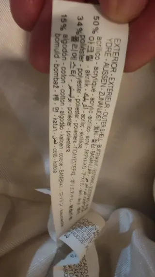 Chaqueta cruzada tweed cuadros beige y negro