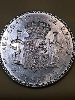 2 Pesetas 1905 España.Alfonso XIII