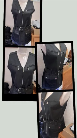 Vestido mini piel vintage años 90 talla 36-38.