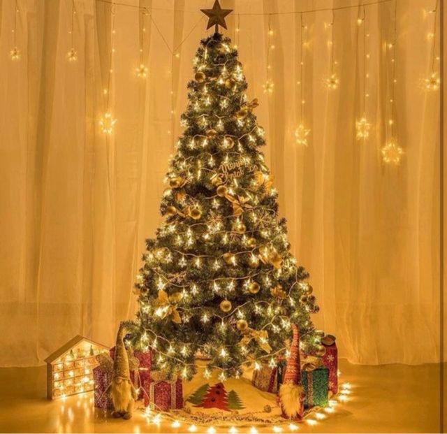 NUOVA! Ghirlanda 40 LED 6m scaglie di neve per Natale