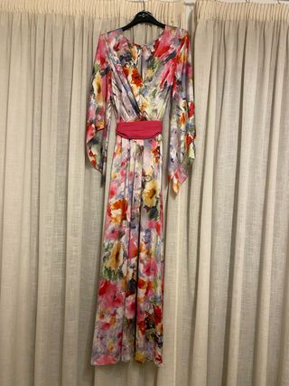 Vestido largo estampado floral