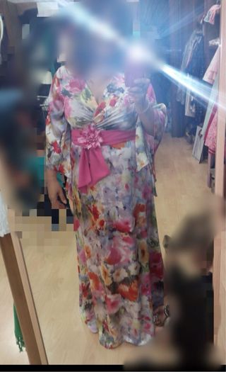 Vestido largo estampado floral