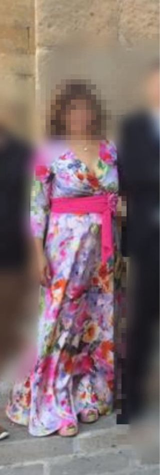 Vestido largo estampado floral