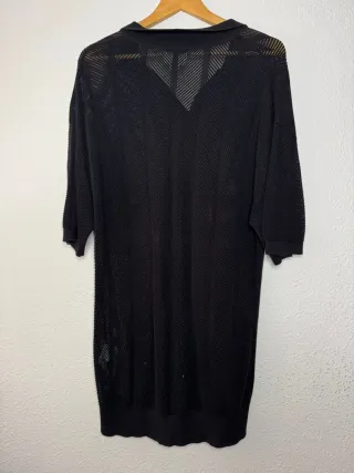 Camiseta Pull&Bear Negra Malla