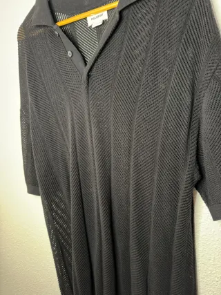 Camiseta Pull&Bear Negra Malla