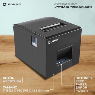 - Unykach Impresora Térmica de Tickets POS3 UK56