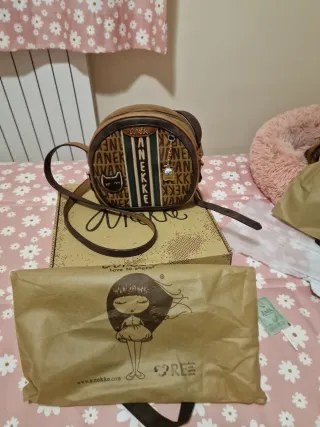 Bolso Anekke marrón y multicolor